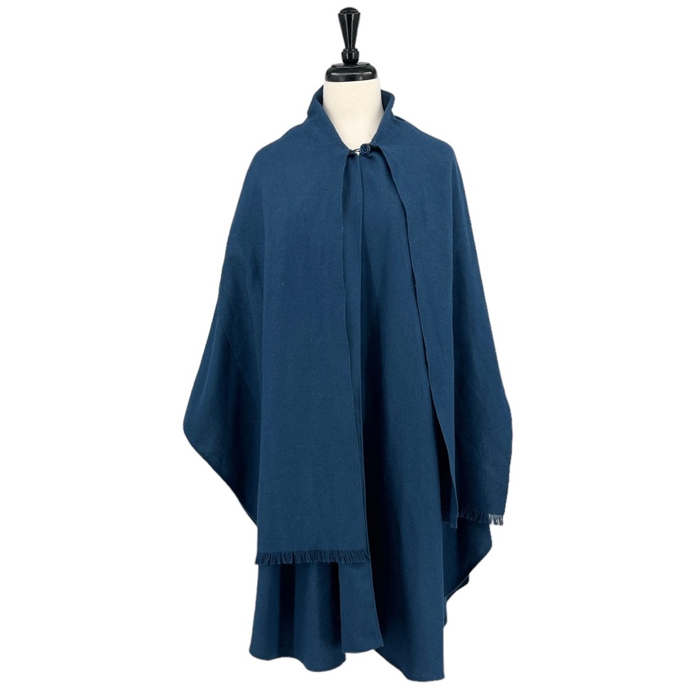 Vintage Mademoiselle Blue Wool Blend Cape